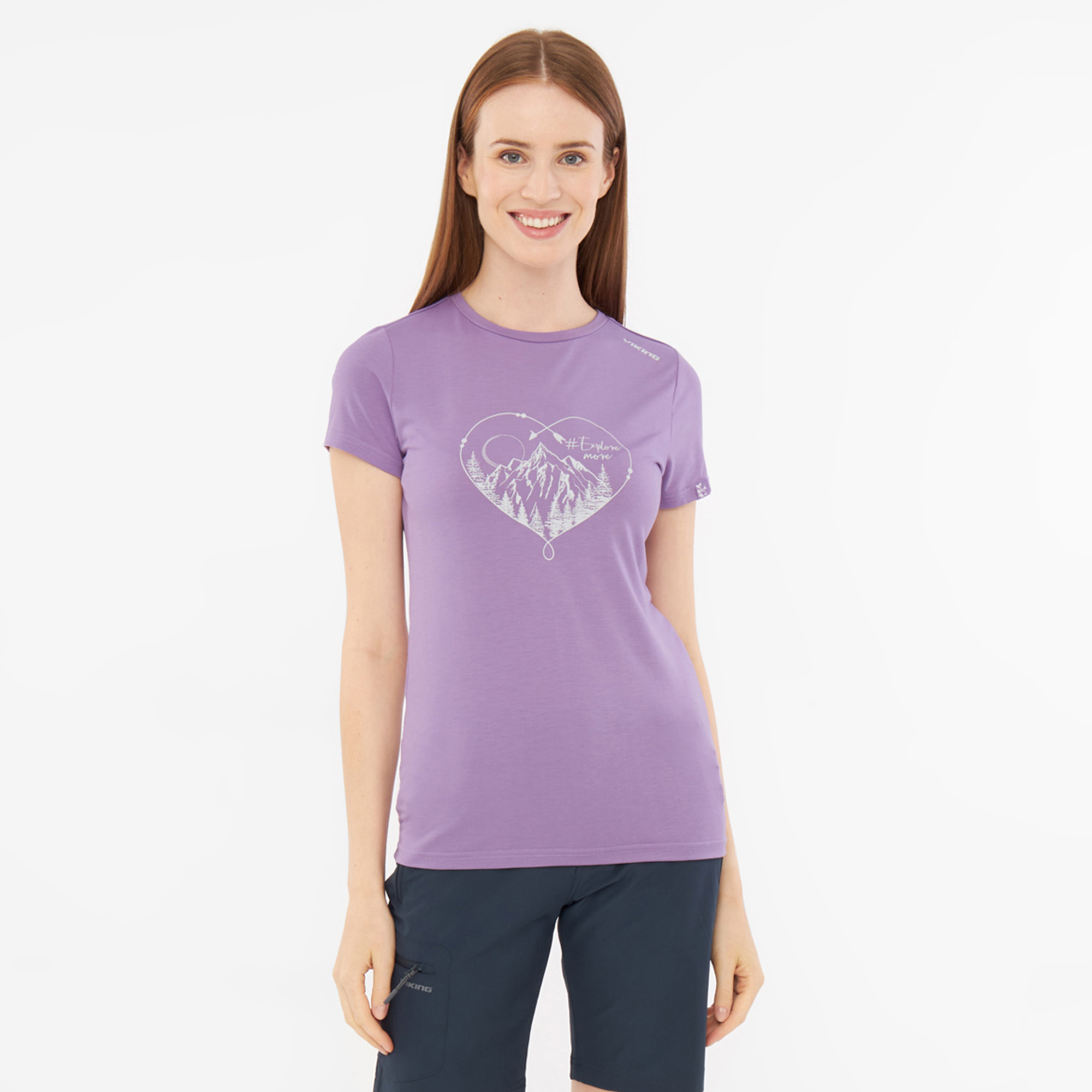 Koszulka damska T-shirt Viking Lenta Bamboo Light Lady fioletowy r. L