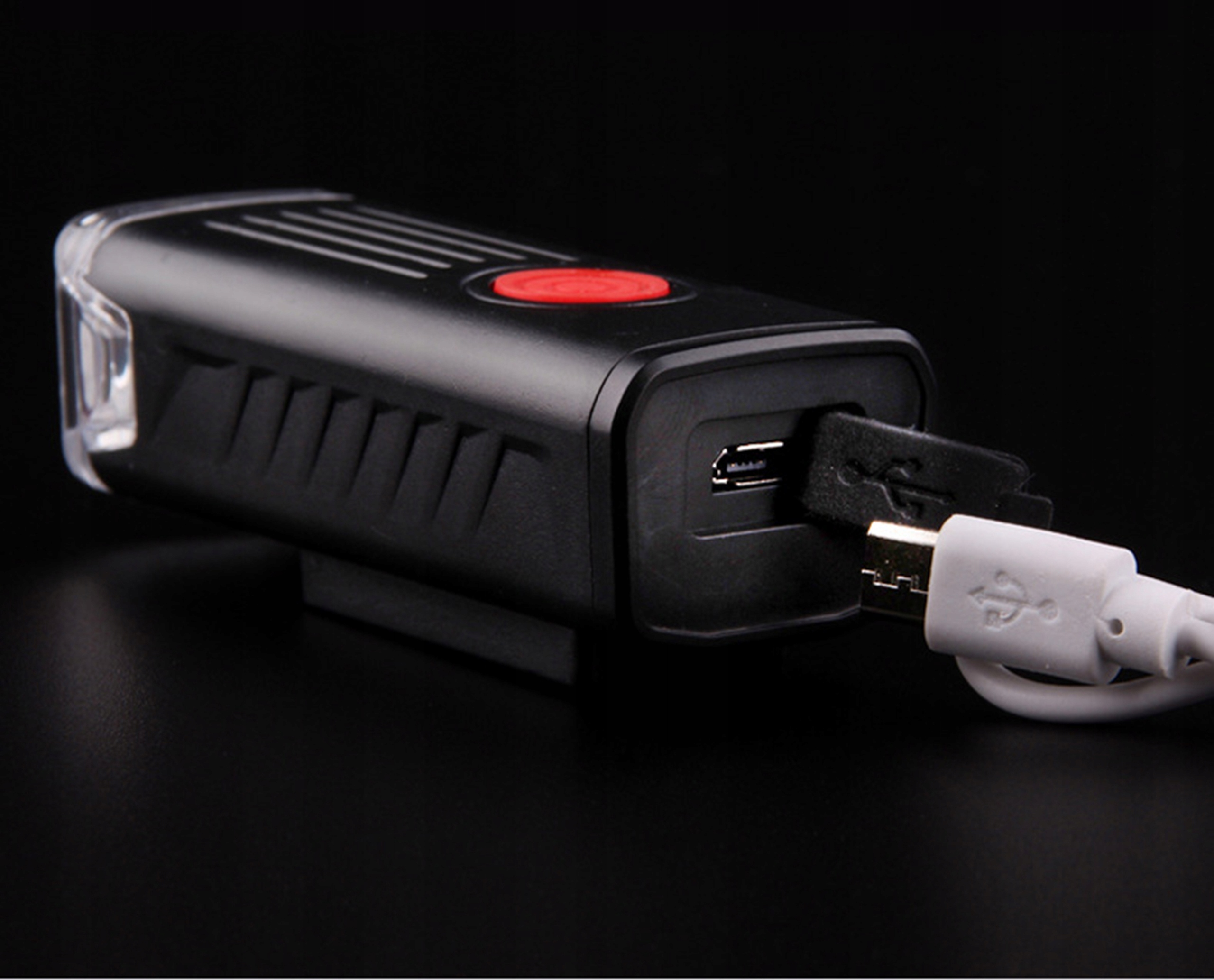 ZESTAW LAMPEK ROWEROWYCH LED PRZÓD I TYŁ DO ROWERU + USB LAMPKI ROWEROWE Zasilanie akumulator