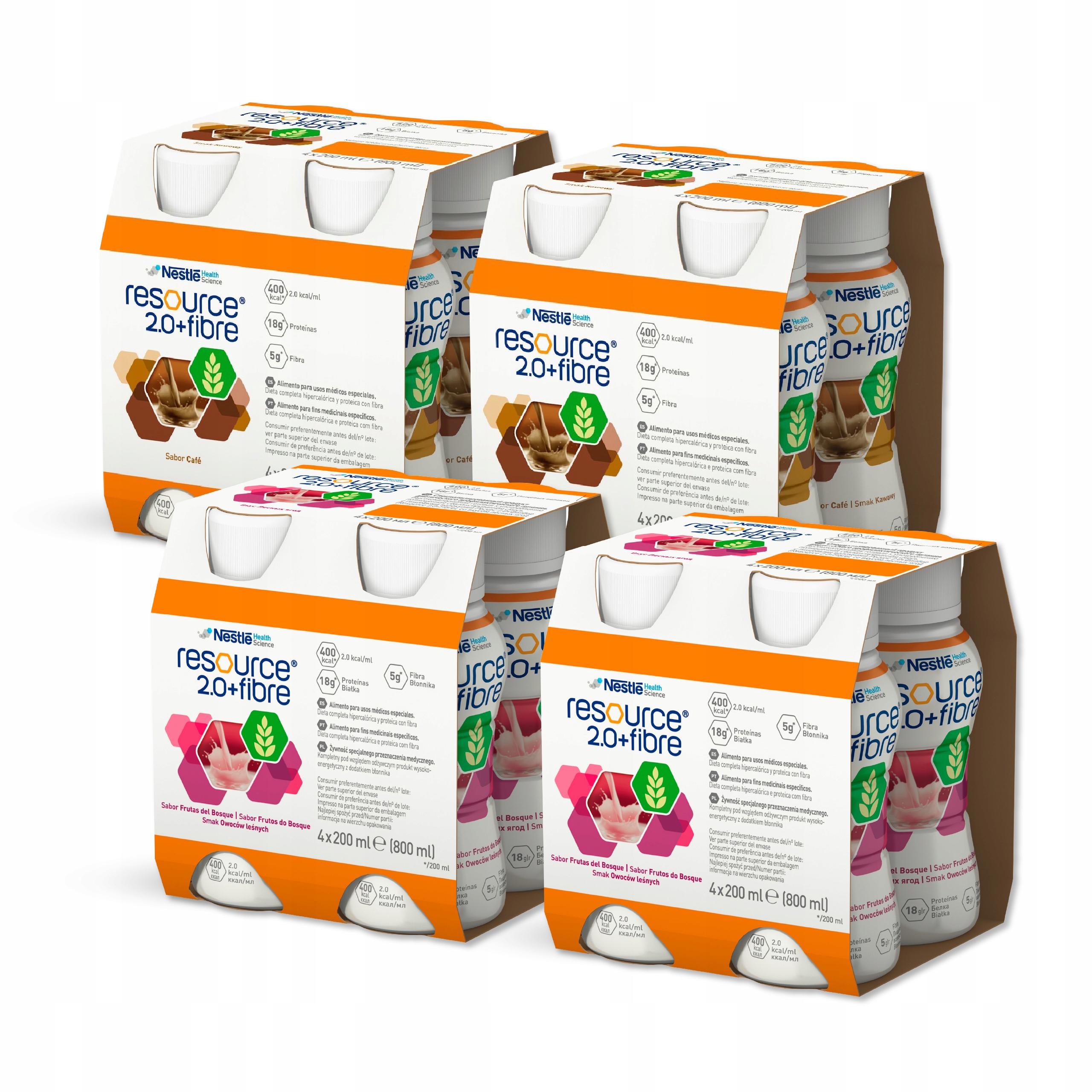 Nestle Resource 2.0 Fibre mix smaków 16 x 200 ml