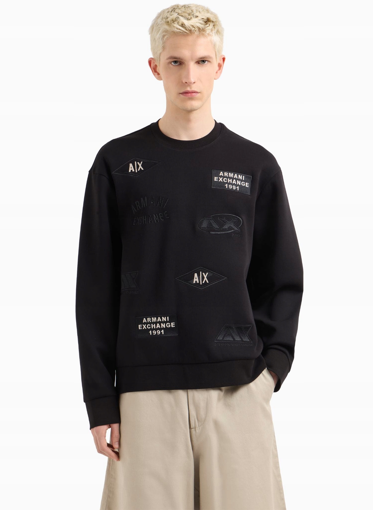 Pánská mikina Armani Exchange XM000479 AF10818 černá XXL