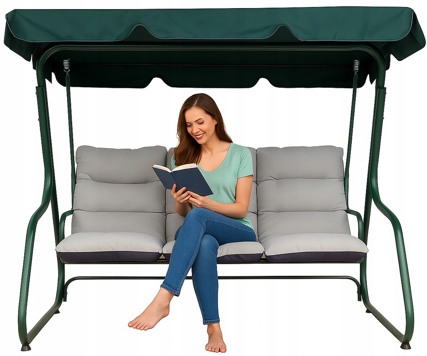 Zestaw 3x Poduszka Ogrodowa 150 cm na Ławkę Huśtawkę Wodoodoodporne Premium