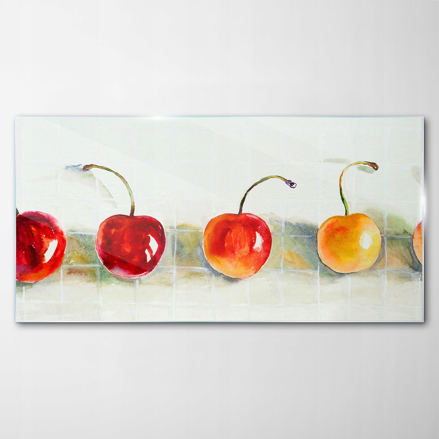 

Hartowany Obraz Szklany Woda Papier Owoce 140x70