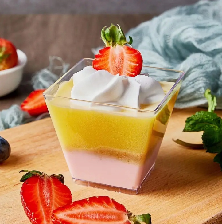 Pucharki SPACE 2 do deserów Kubek na przekąski FINGERFOOD 120ml 24szt Materiał plastik