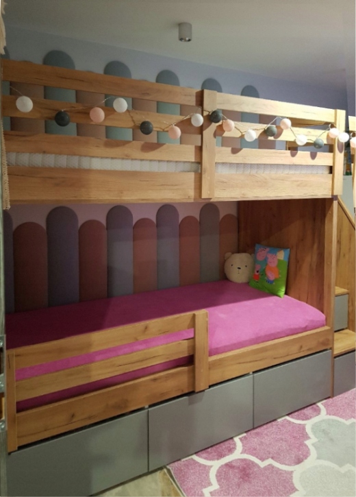 Panel ścienny tapicerowany Płotek Zaokrąglony 50 x 30 Grubość 4 cm