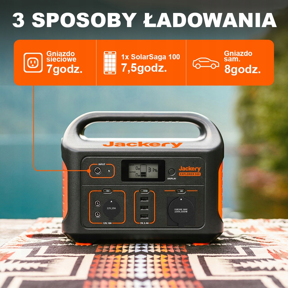 GENERATOR SOLARNY JACKERY EXPLORER 500EU + SOLAR Rodzaj power bank z panelem solarnym