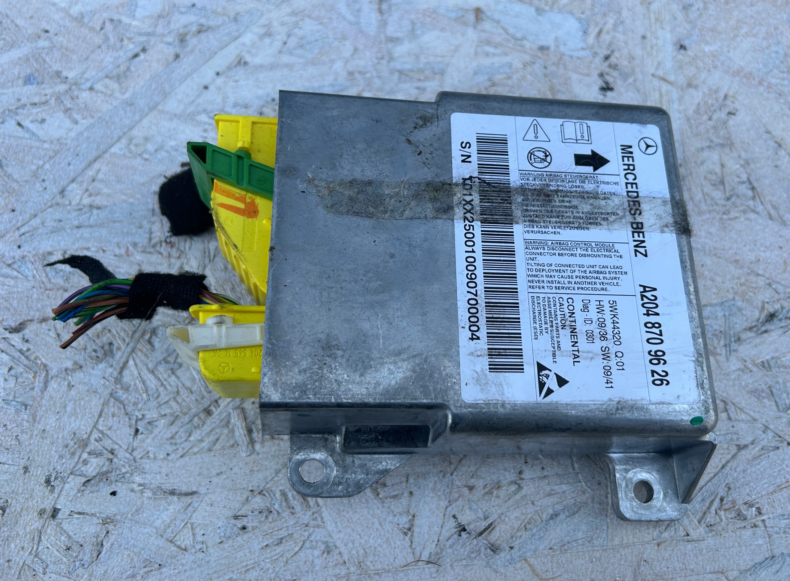 modulo SENSOR airbag airbag MERCEDES GLK X204 A2048709626