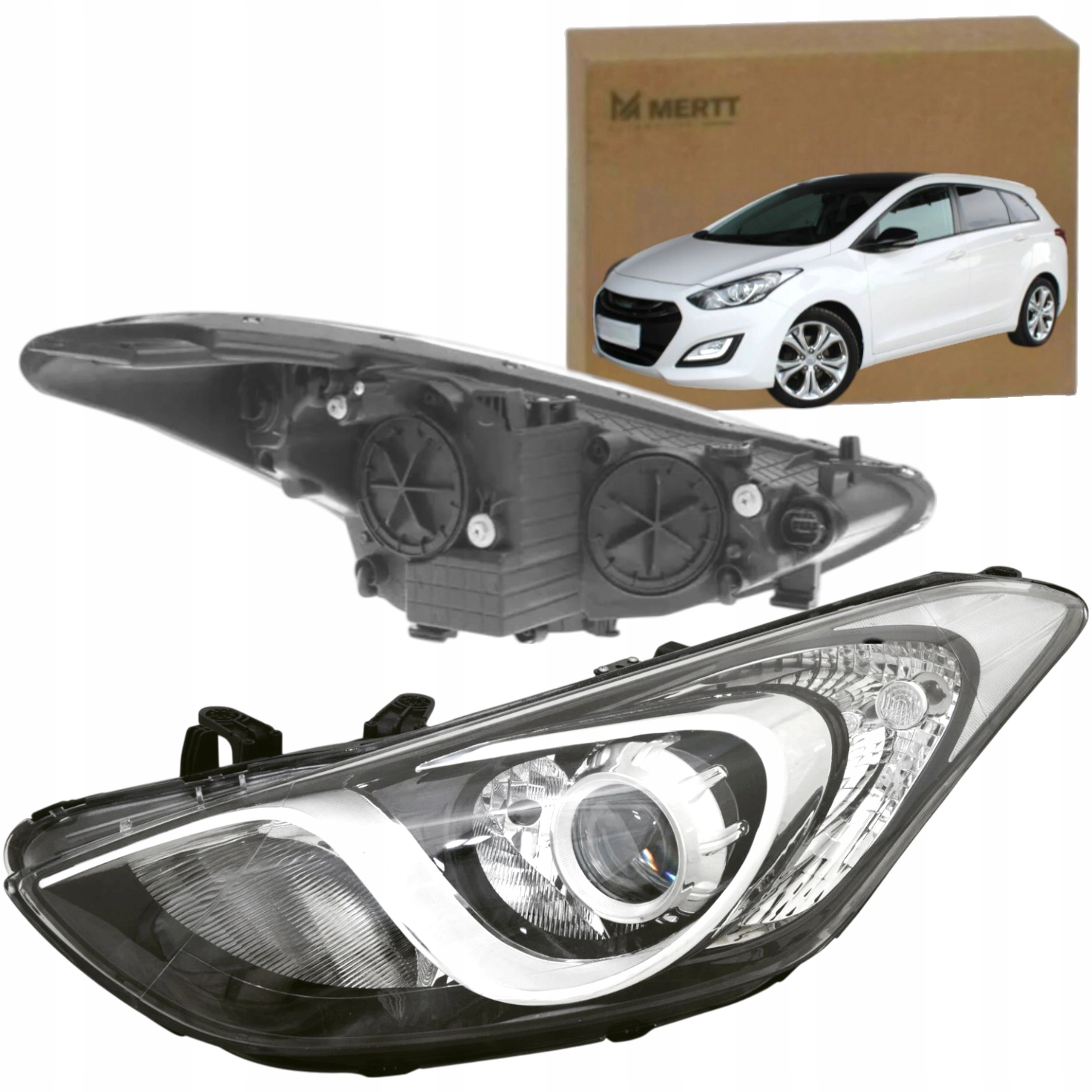 Světlomet Světlo Přední Levý H7+H7 92101-A6000 Hyundai I30 2012-2014