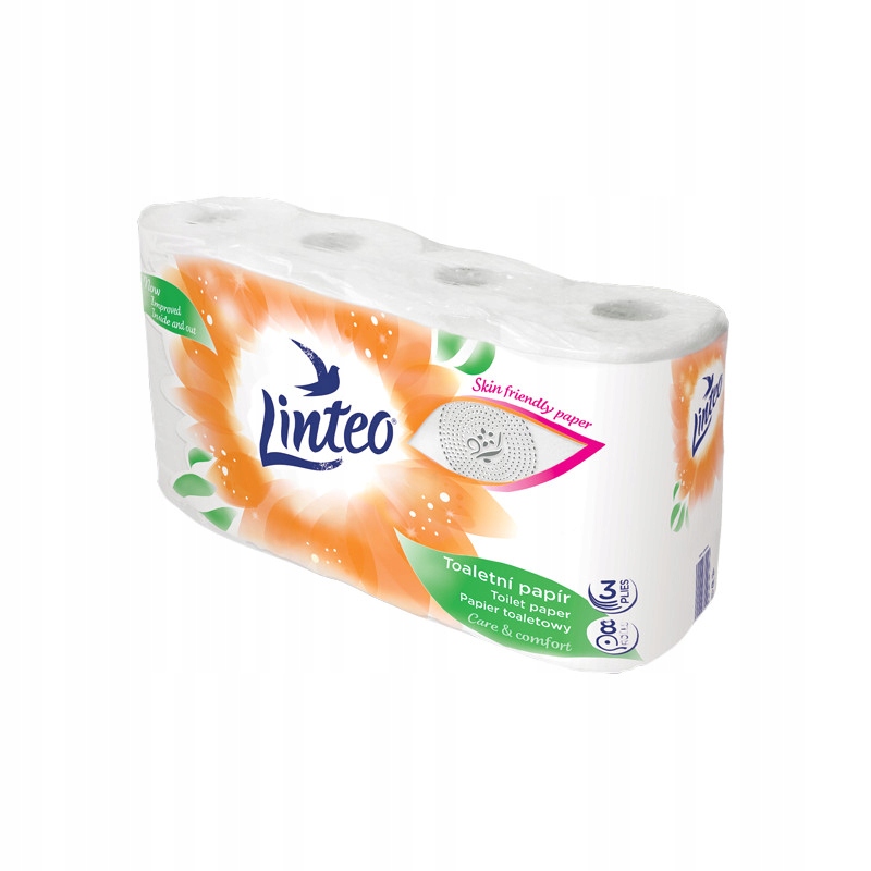 

Linteo Papier Toaletowy Bezzap. 3-WAR. Biały 8 Szt