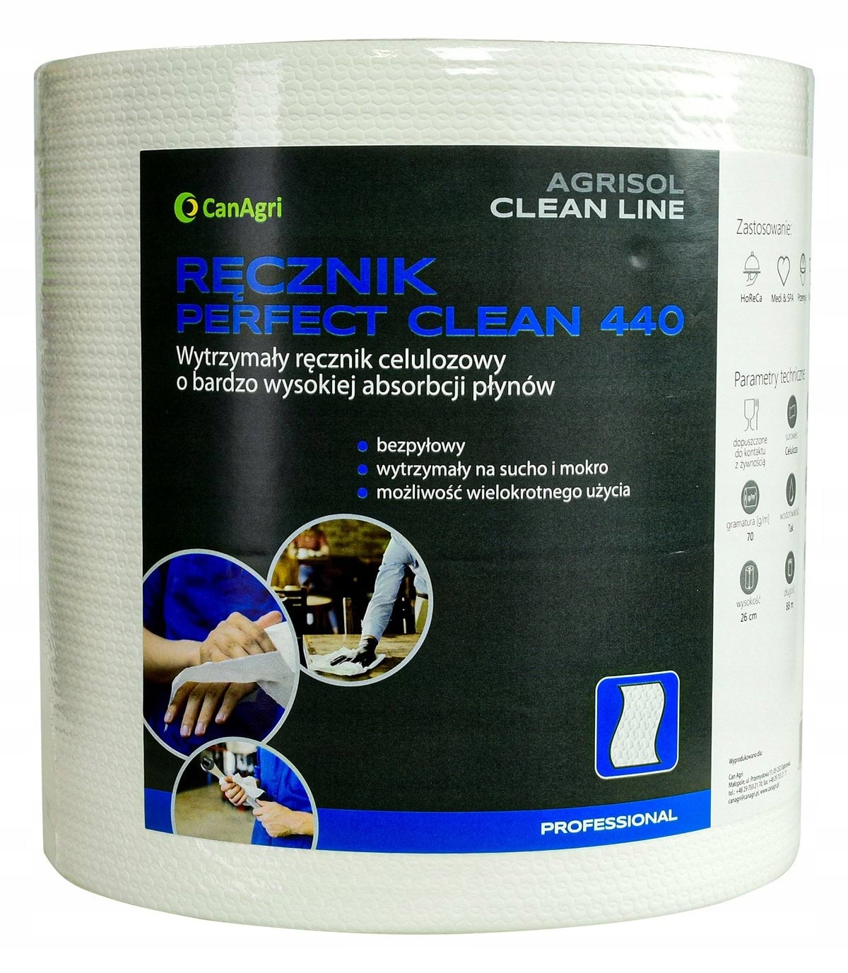 Levně Papírový ručník Perfect Clean 440, Agrisol Clean Line, Can Agri