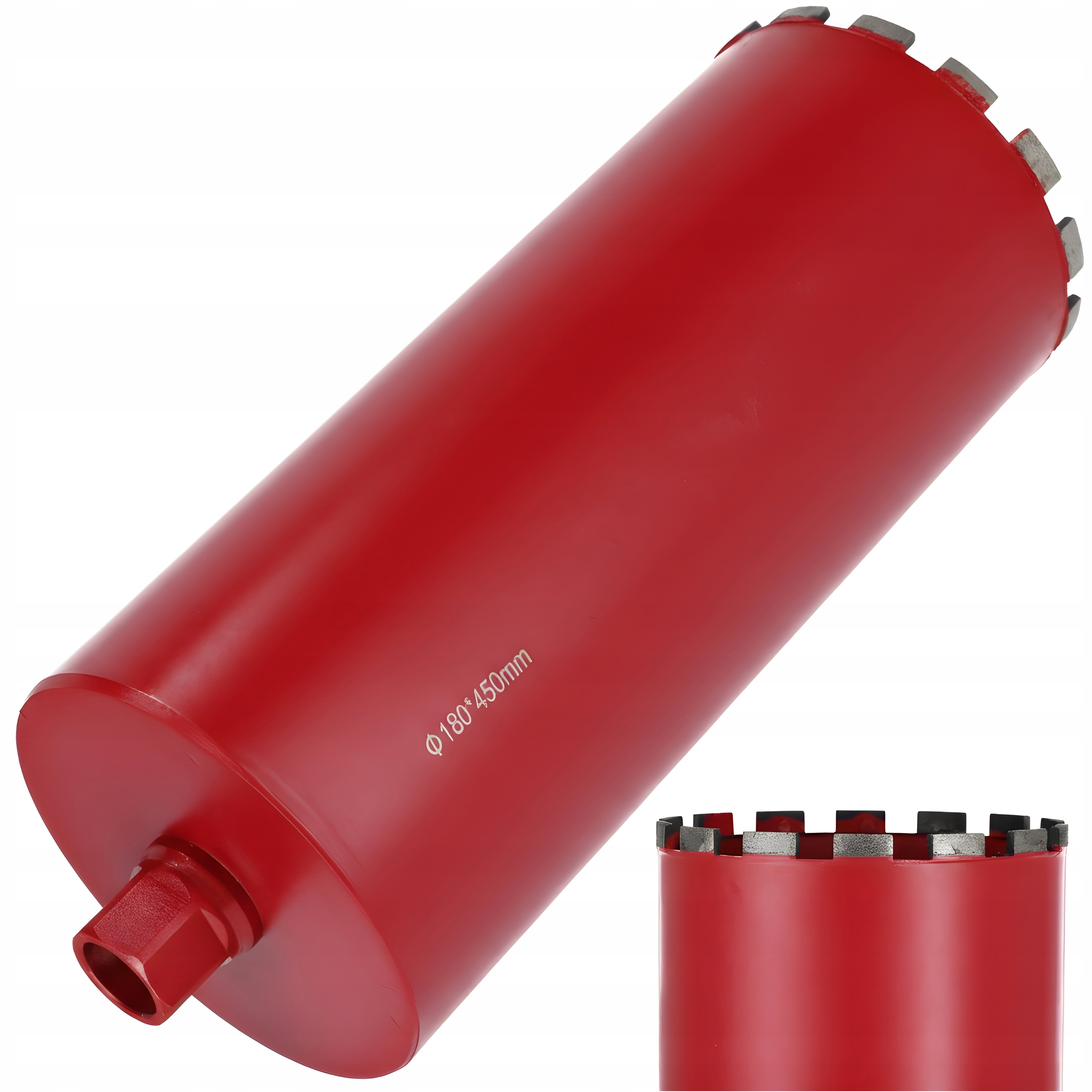 Wiertło Koronowe Diamentowe Do Betonu 180 x 450mm Wiertnica Otwornica Unc