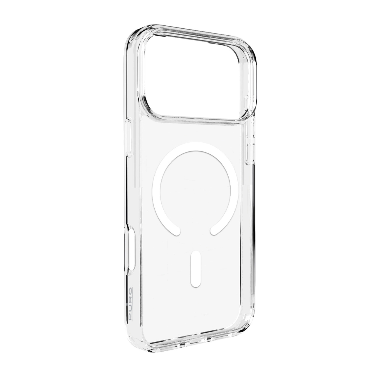 Etui Puro Lite Mag MagSafe do iPhone 17 Pro, przezroczyste, biały pierścień