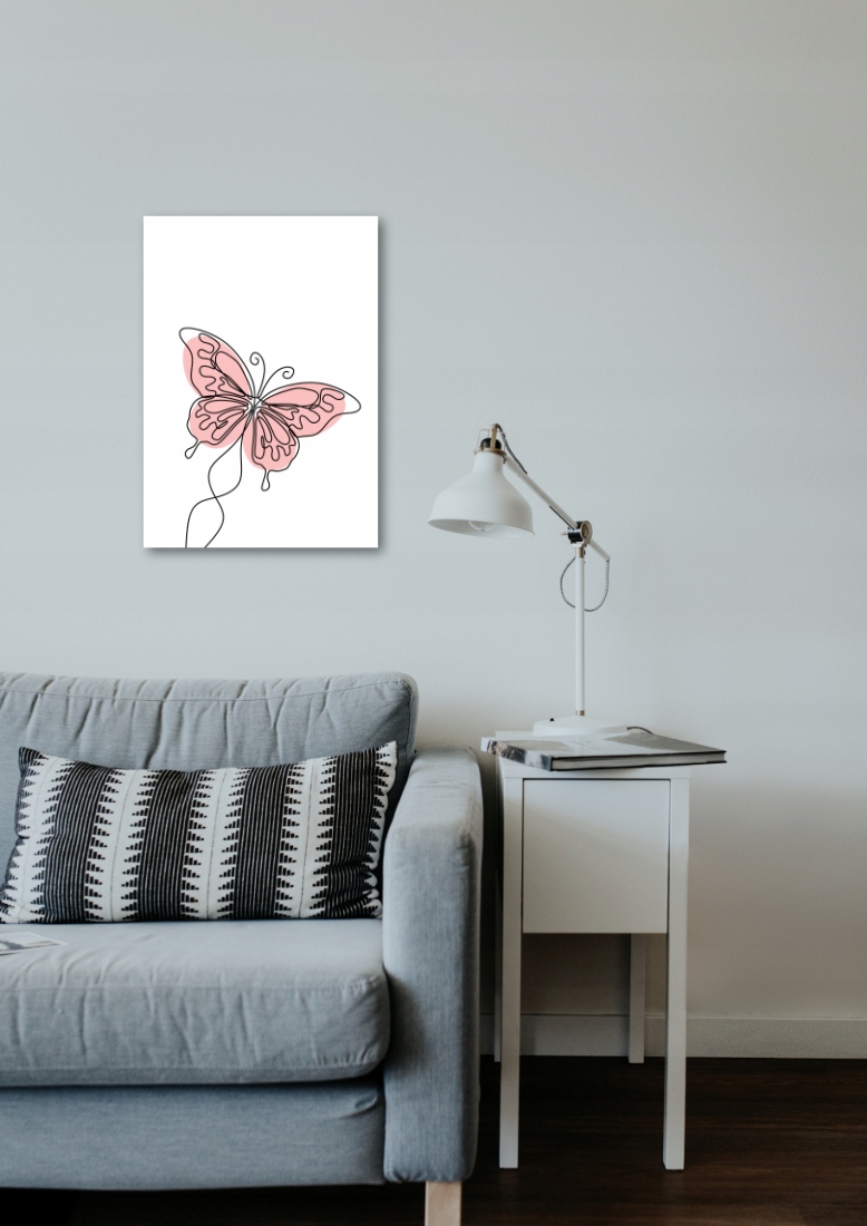 Plakat Rysunek JEDNA LINIA - Wzory- A3 + antyrama Format papieru A3