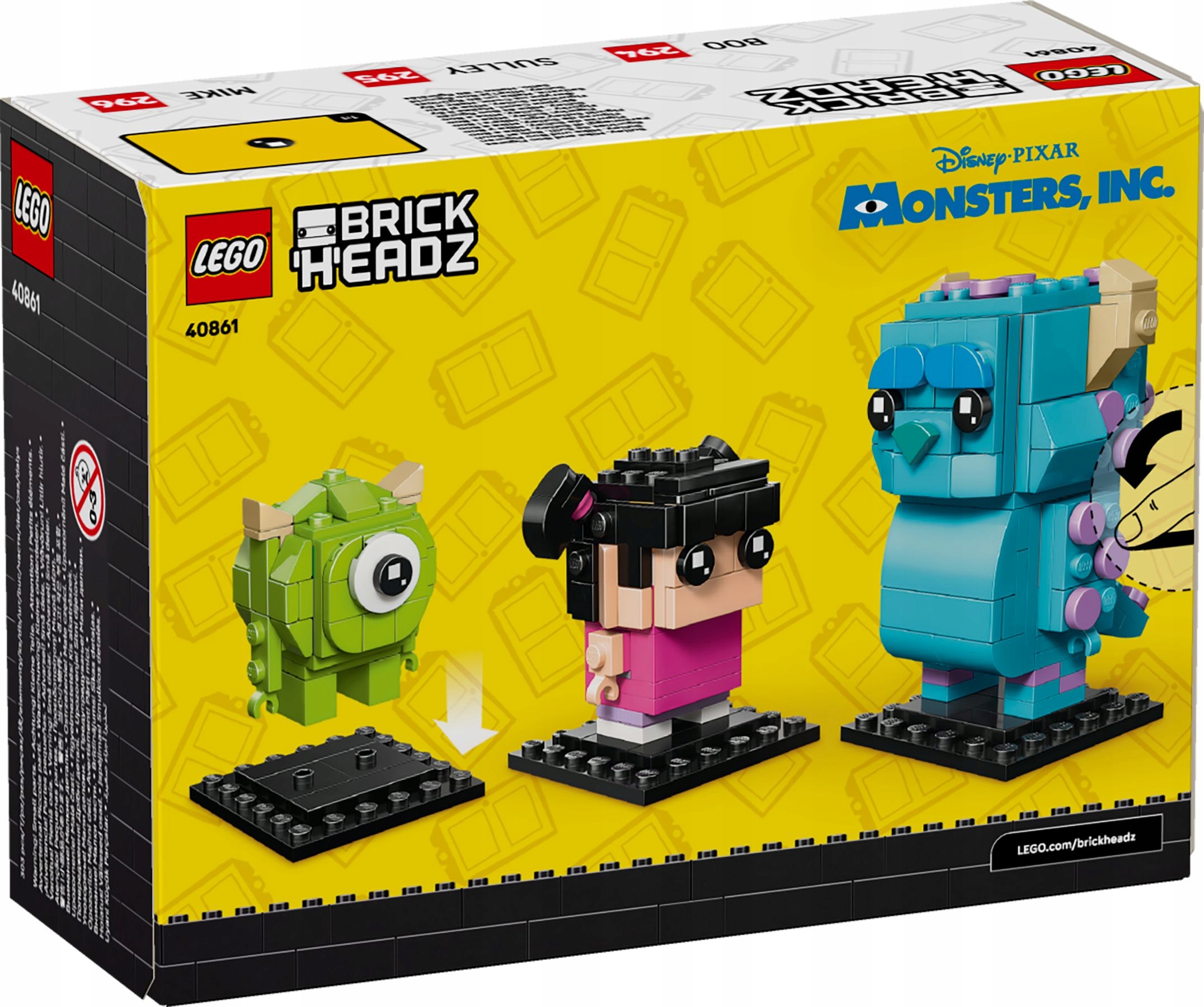 Lego BrickHeadz 40861 Figurky Sulleyho, Mikea a Boo