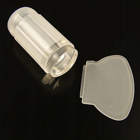 STEMPEL Manicure do Zdobień z Celownikiem CLEAR do Blaszek Stamping Ozdoby Marka inna marka