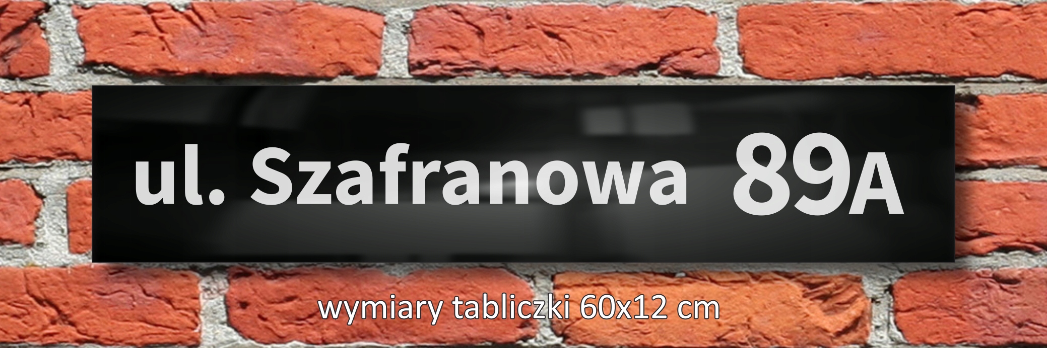 Nr domu tabliczka adresowa ALUMINIUM-CZARNY-BŁYSK6 Kolor inny