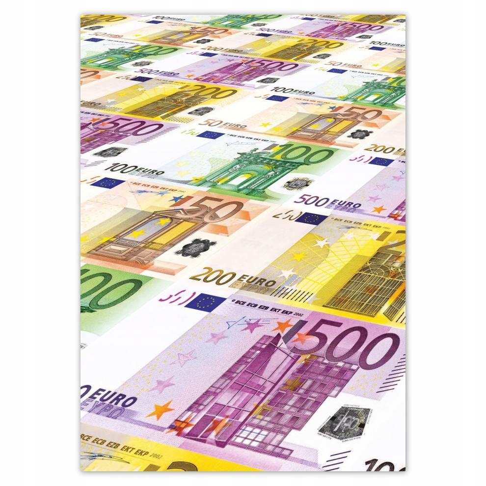 

Plakat 50x70 Dużo kasy Pieniądze Euro