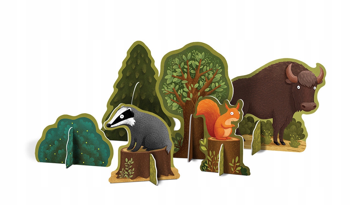 Rok w Lesie Planszówka dla Najmłodszych Familijna Rozgrywka Ciekawa