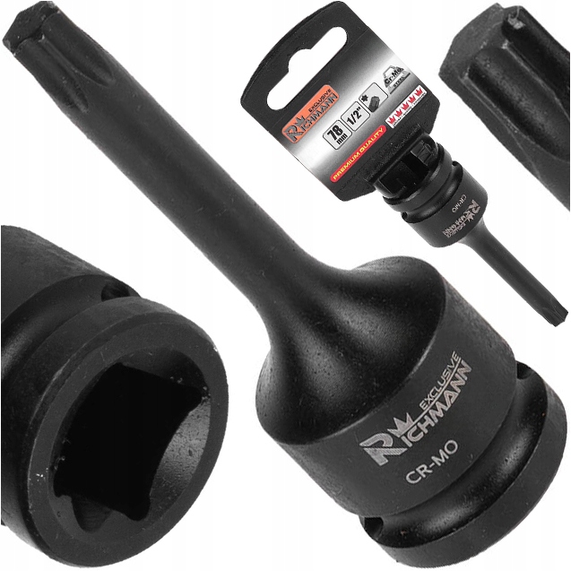 Nasadka Udarowa Torx 1/2" Cala Do Klucza Udarowego TX40 T40 Cr-mo Dł. 78 MM