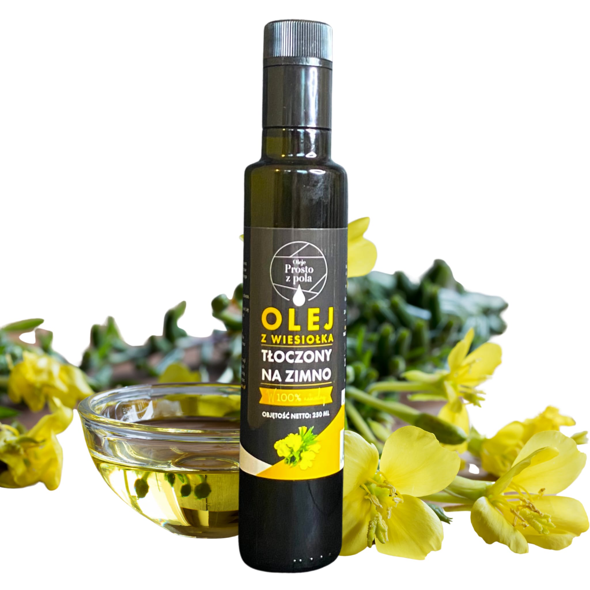 Levně Olej Přímo Z Pole Pupalkový Olej 250 ML Lisovaný Za Studena Nerafinovaný