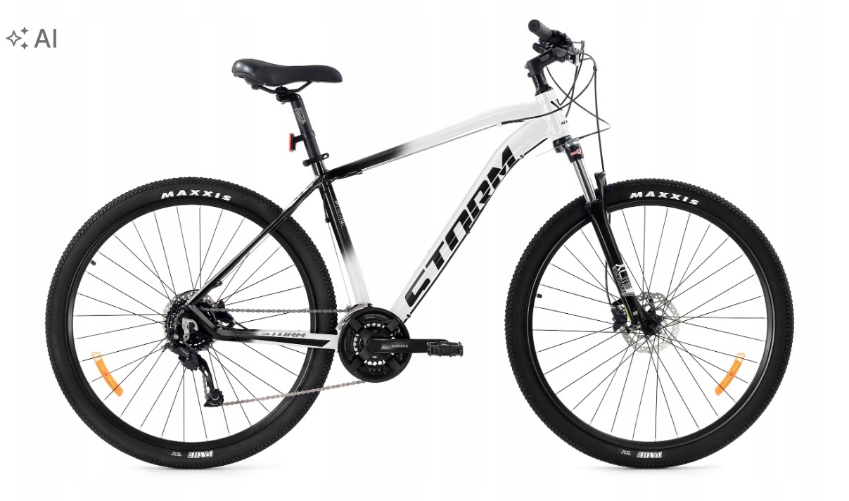 Rower 29" Mtb Storm Shark 5.0 21" hamulce hydr. Amt biało-czarny