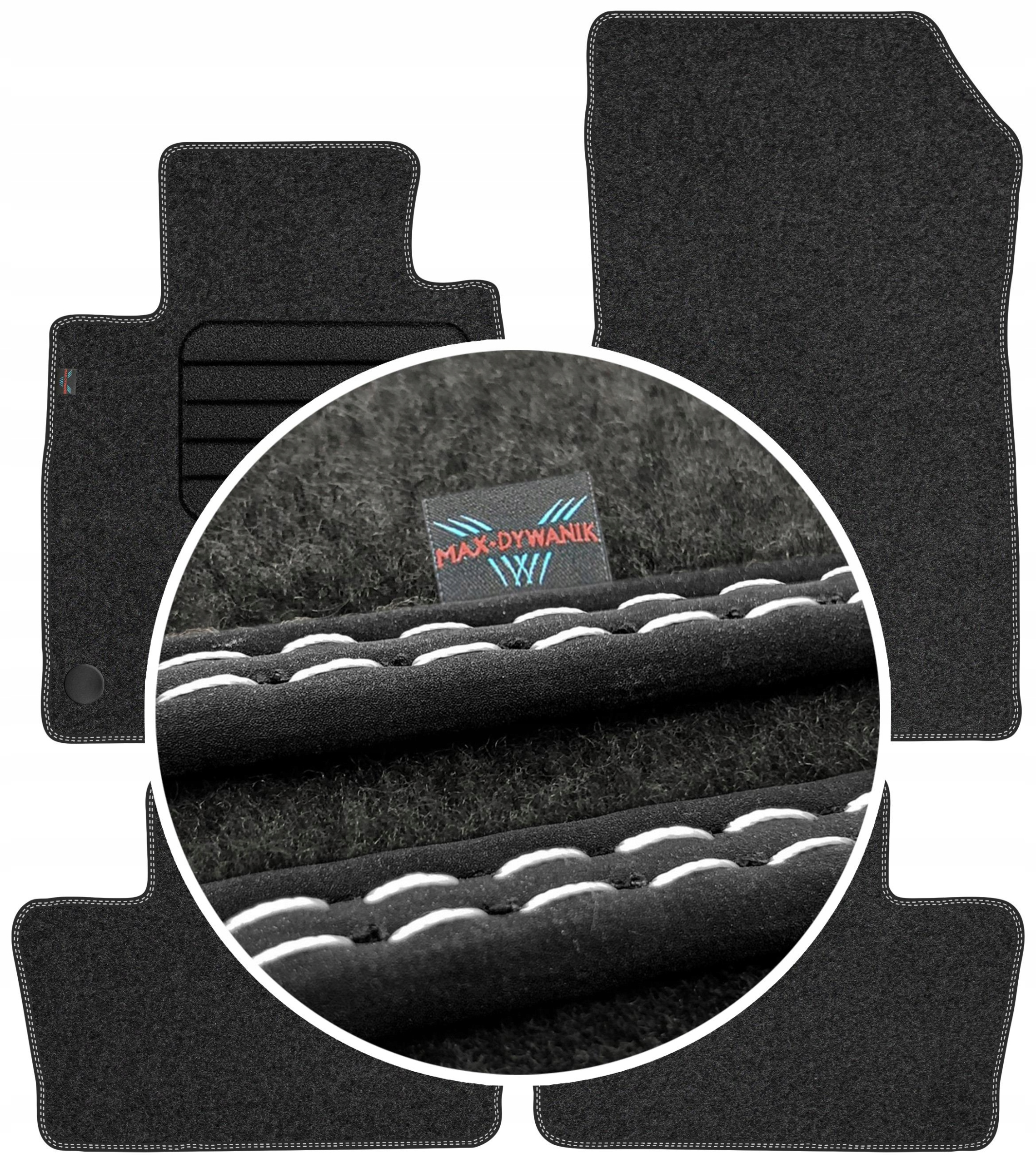 Tapis De Sol Voiture Nissan Juke II 2019-2025 - 4 Pièces En Velours Noir, Imperméable, Sur-Mesure