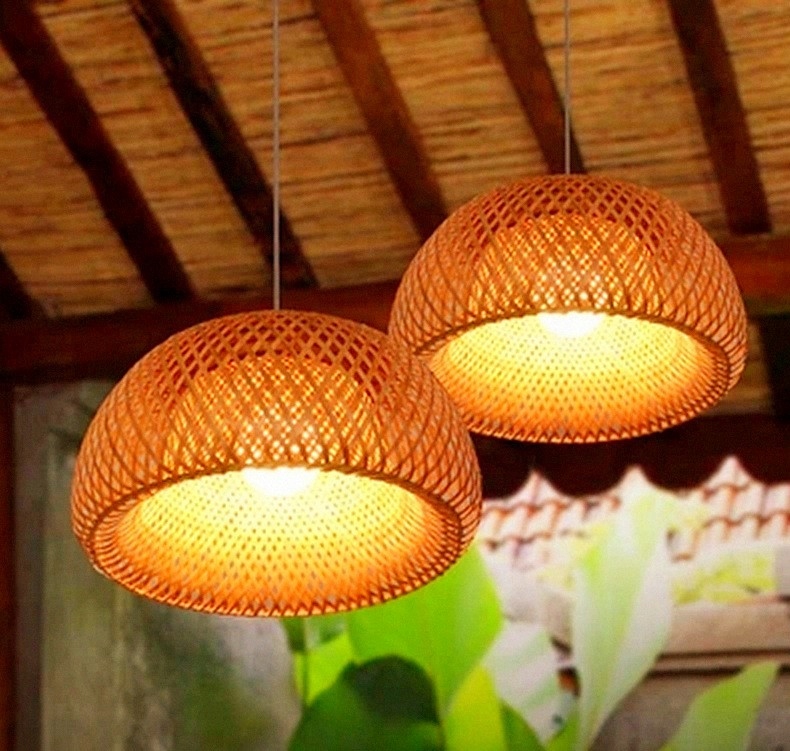 LAMPA NATURALNA BAMBUSOWA BOHO 45 CM LOFTHOME Marka inna