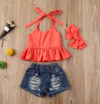 Hiszpanka bluzka spodenki jeans opaska 104 110 116 Rozmiar 104