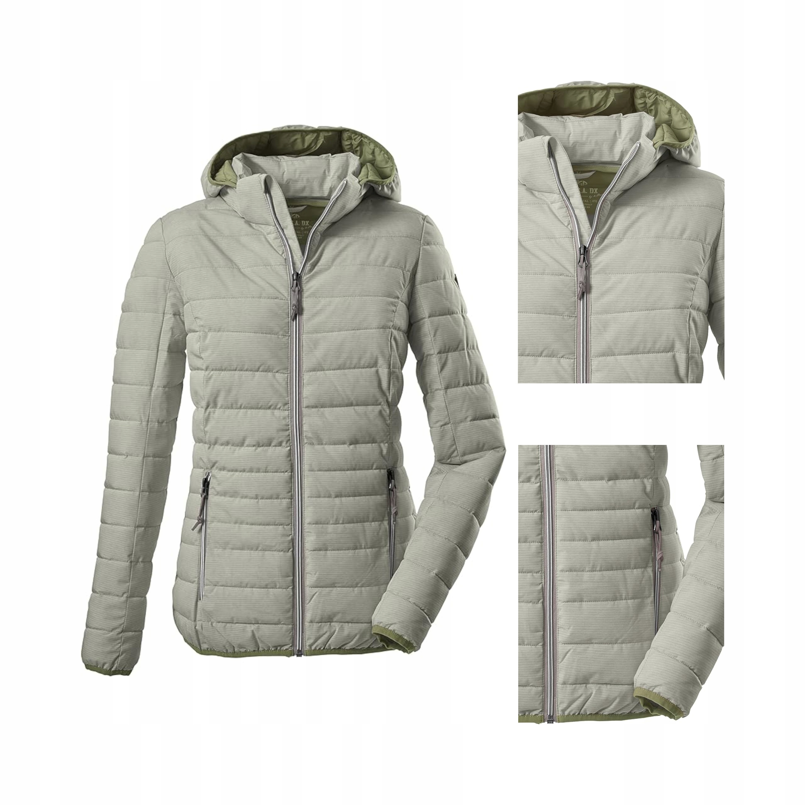 Bunda G.i.g.a. DX Uyaka Stripe Dámská Péřová Odnímatelná Kapuce Pistácie 44