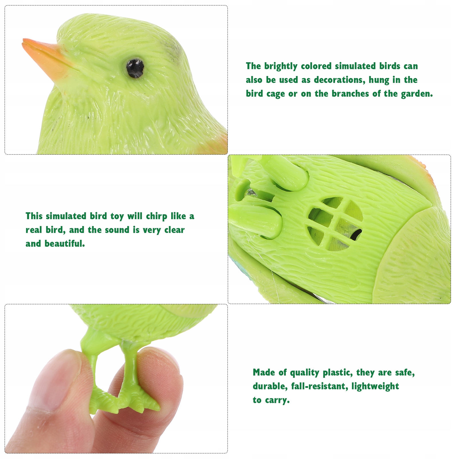 GADAJĄCA PAPUGA ZABAWKA MINI FIGURKA PTAKA GWIAZDKA Marka bez marki