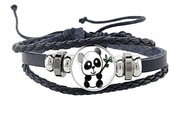 Panda bransoletka na rękę regulowana model14
