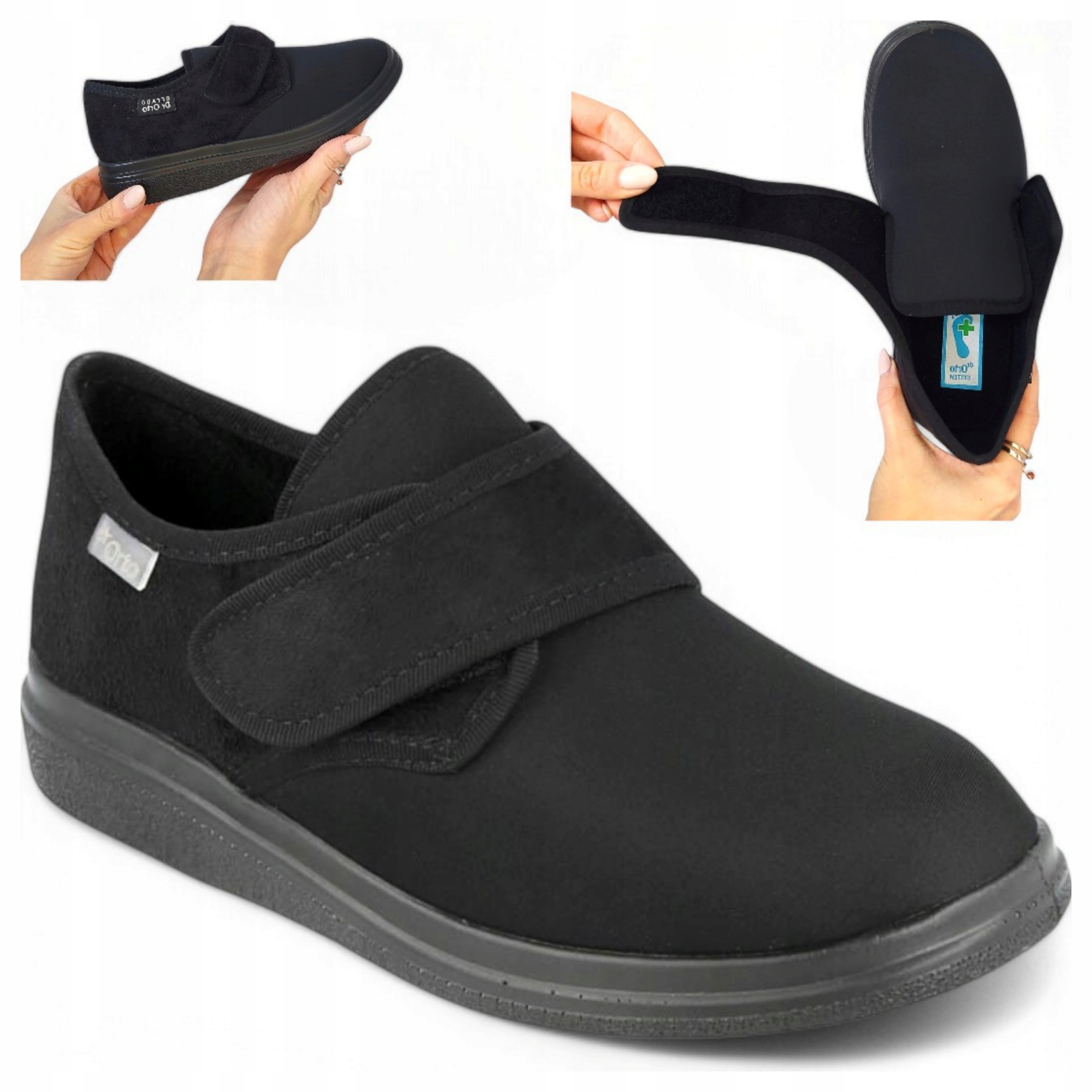 Dr Orto 44 Buty dla Seniora na szeroka stope Obuwie na haluksy Rzep Cukrzyk