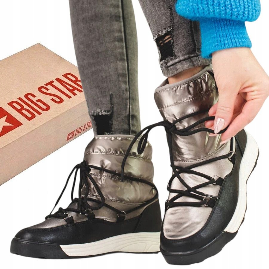 BUTY DAMSKIE ZIMOWE BIG STAR ŚNIEGOWCE OCIEPLANE