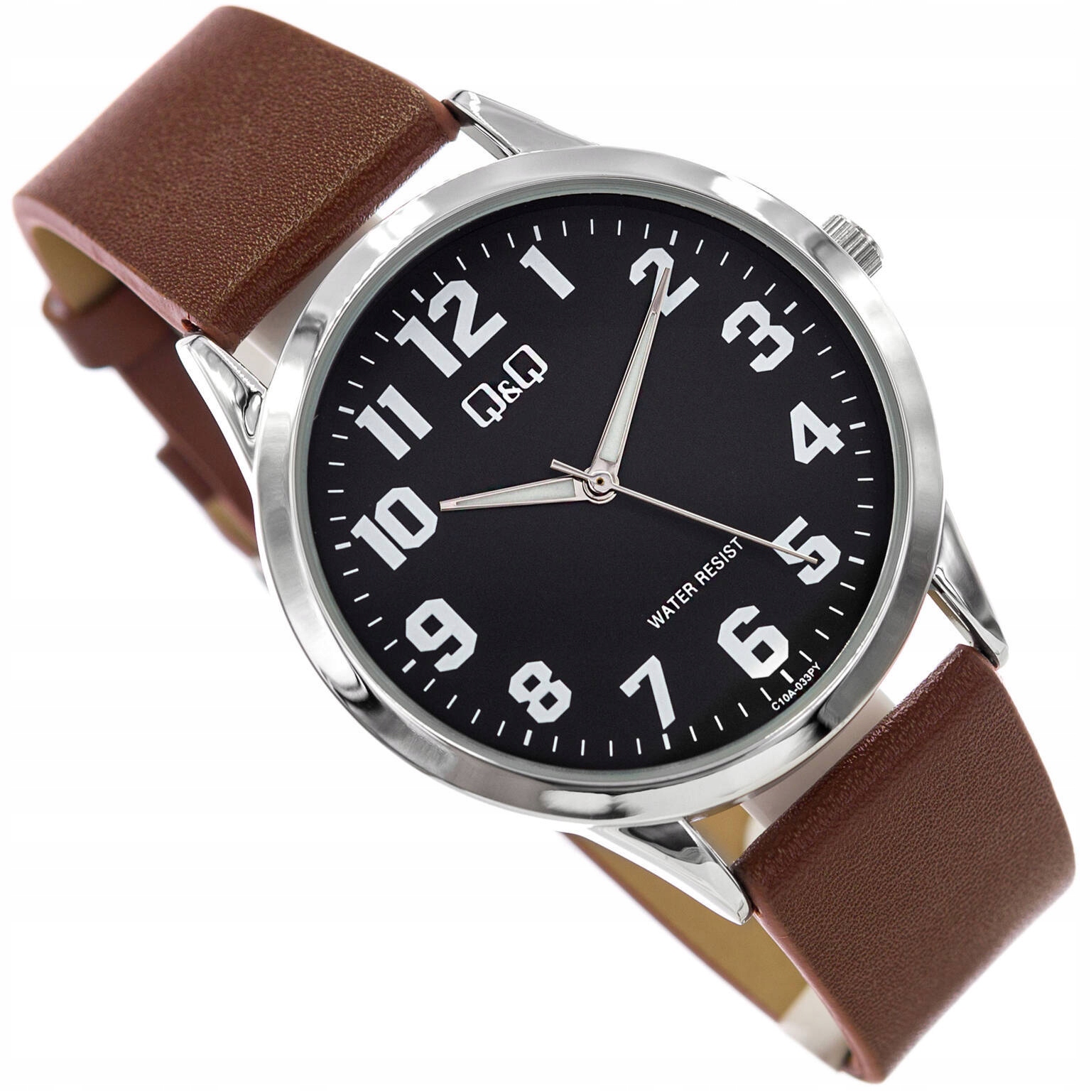 Pánské Hodinky Qq C10A-033PY Hnědé Klasické Čitelné
