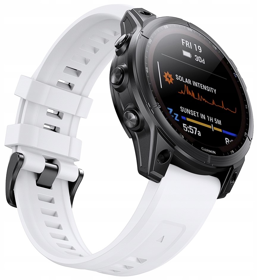 BIAŁY Pasek Garmin FENIX 7 SOLAR (szerokość 22mm) Marka Tech-Band
