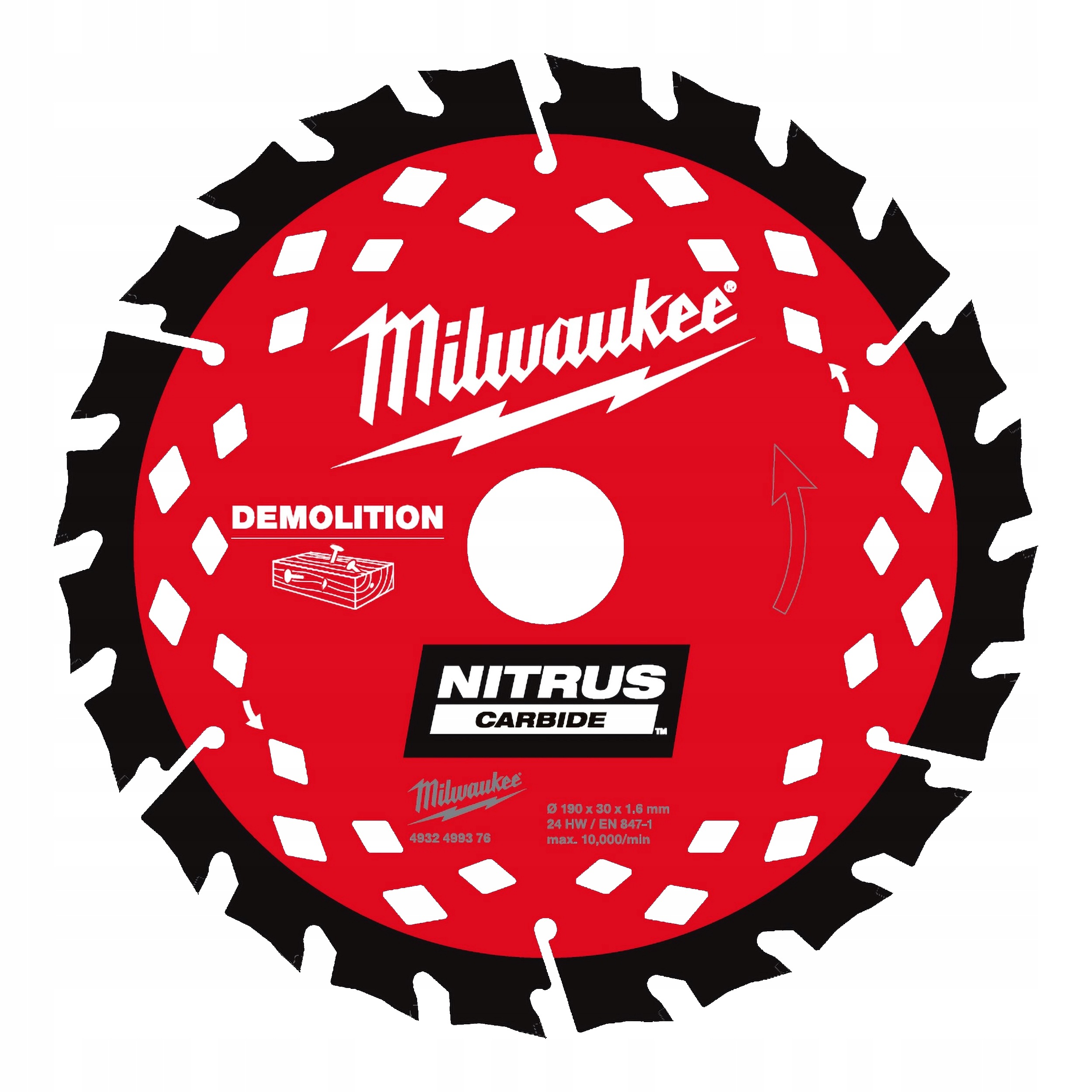 Tarcza Do Cięcia Drewna 190MM Piła Tarczowa Węglik Spiekany 24Z Milwaukee