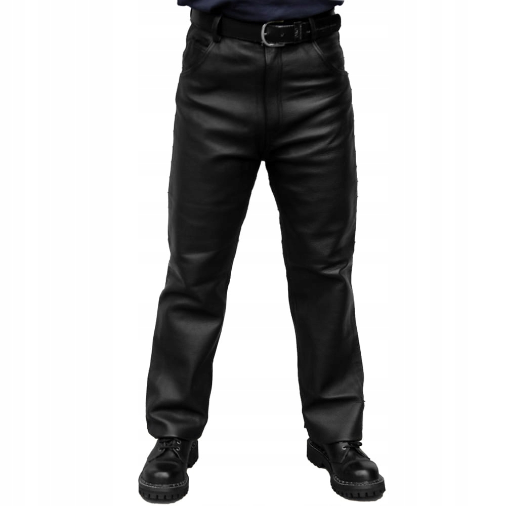 Spodnie Motocyklowe Skórzane Czarne 46 Rozmiar 46