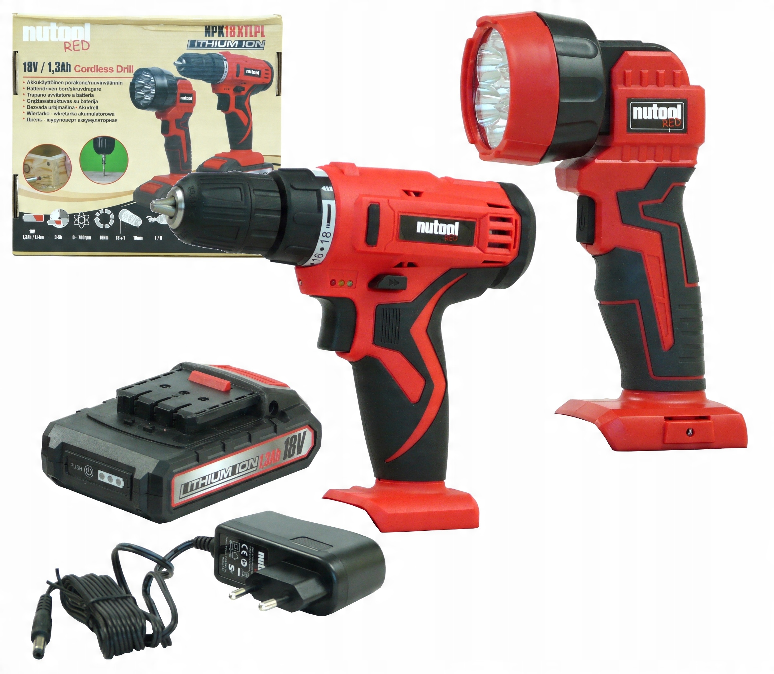 

Wiertarko Wkrętarka + Latarka 18V Li-lon Nutool