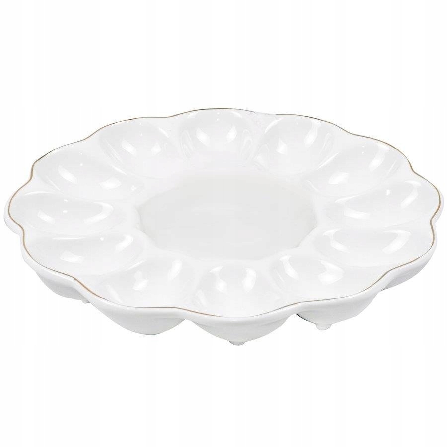 Talerz do jajek Florina Classic porcelana biały Marka Florina
