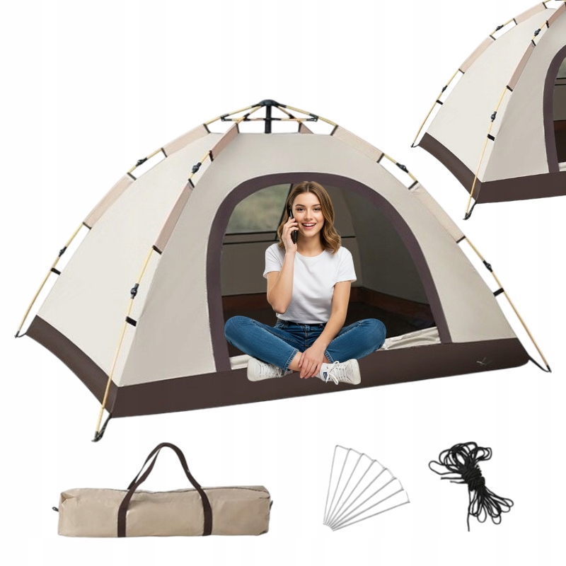 Namiot Kempingowy Namiot Turystyczny 2-3 Osobowy Namiot Kempingowy Składany