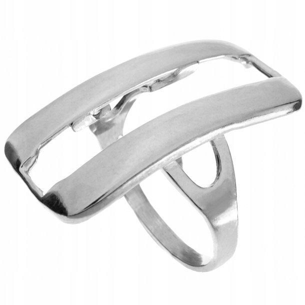 Stříbrný Prstýnek Obdélník Hladký Ryzost 925