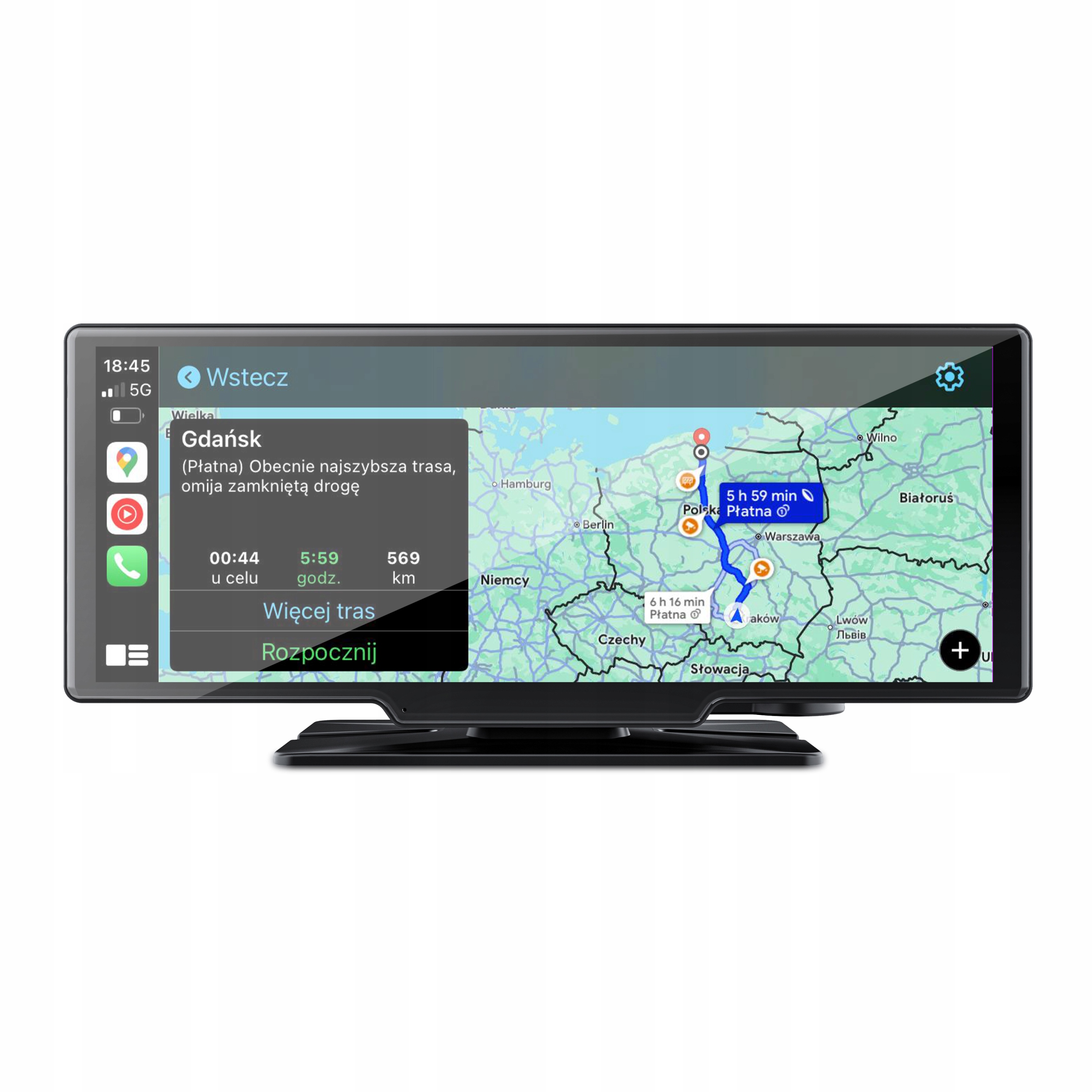 Nexadio CP300 Ekran samochodowy CarPlay/Android Auto, transmiter FM — 12