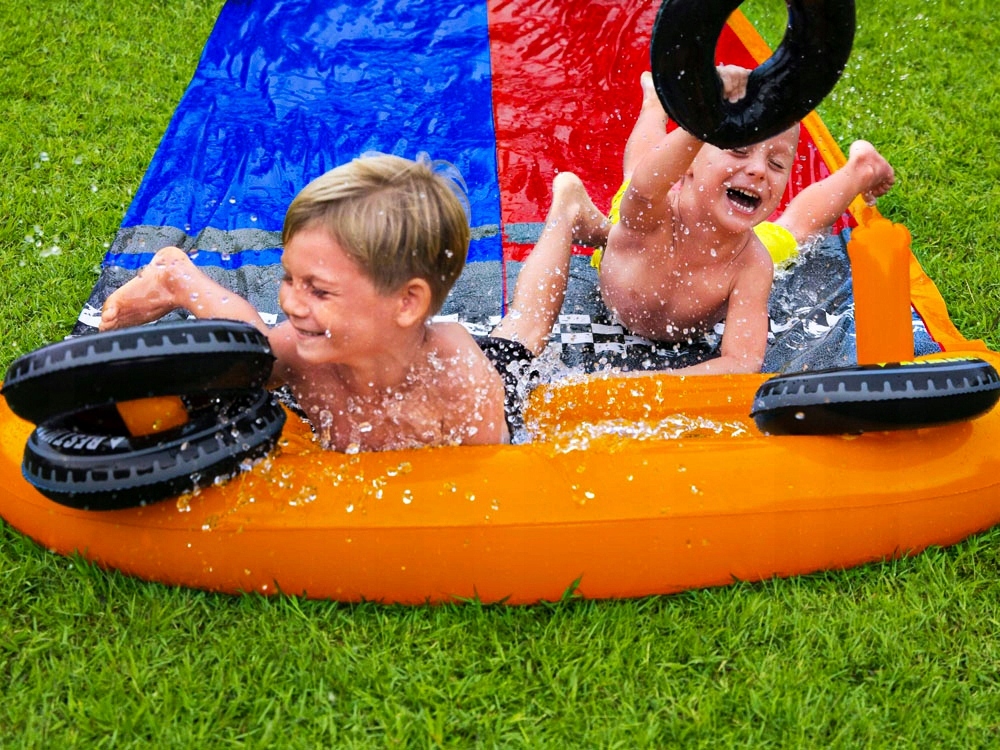 ZJEŻDŻALNIA WODNA ŚLIZG WODNY ŚLIZGAWKA DO OGRODU DLA DZIECI ZABAWA +GRATIS Bohater brak