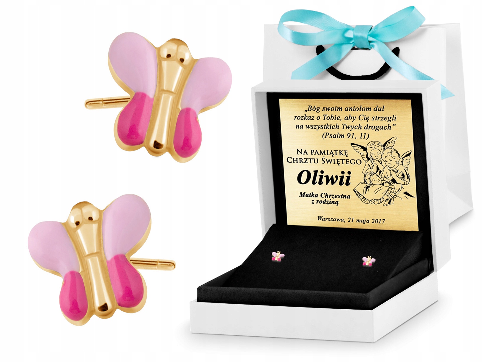 

Złote Kolczyki Dla Dziewczynki Sztyft 333 Motylki