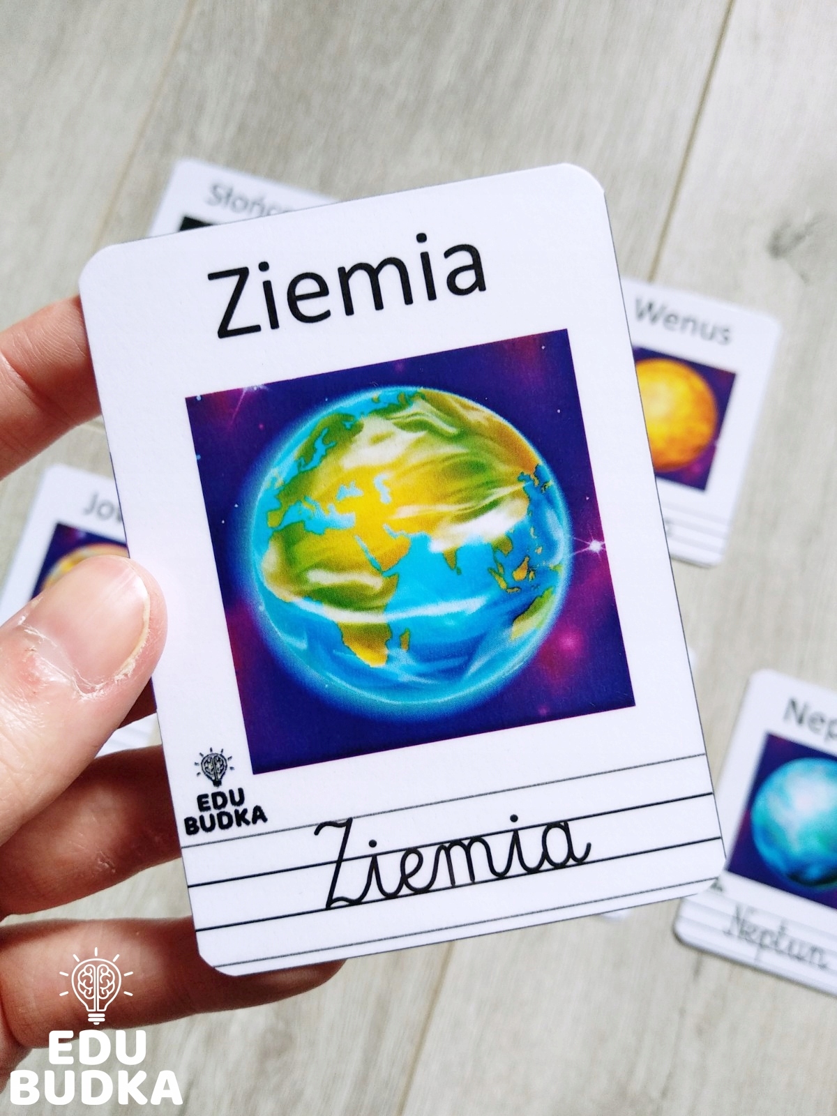 KARTY OBRAZKOWE - UKŁAD SŁONECZNY| fiszki 10 szt|6,5x9cm Tytuł Fiszki dla dzieci