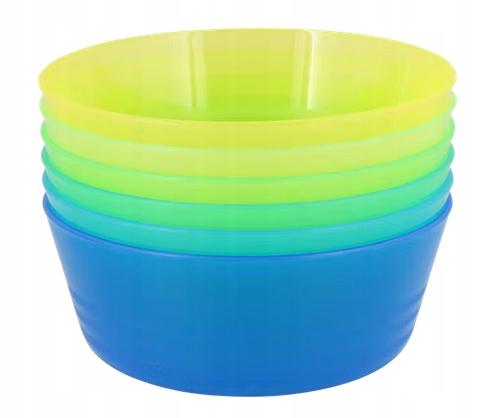 

miseczki plastikowe 6x kolorowe bez Bpa miski