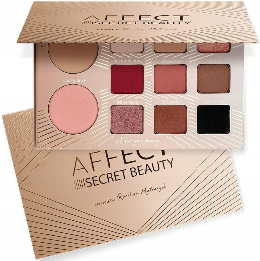 Affect Paleta 9 očních stínů Růže Bronzer Secret Beauty Mitraszek