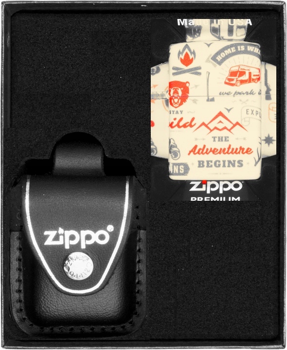 Sada Zippo Zapalovač Outdoor Adventure Design Dárkový No3
