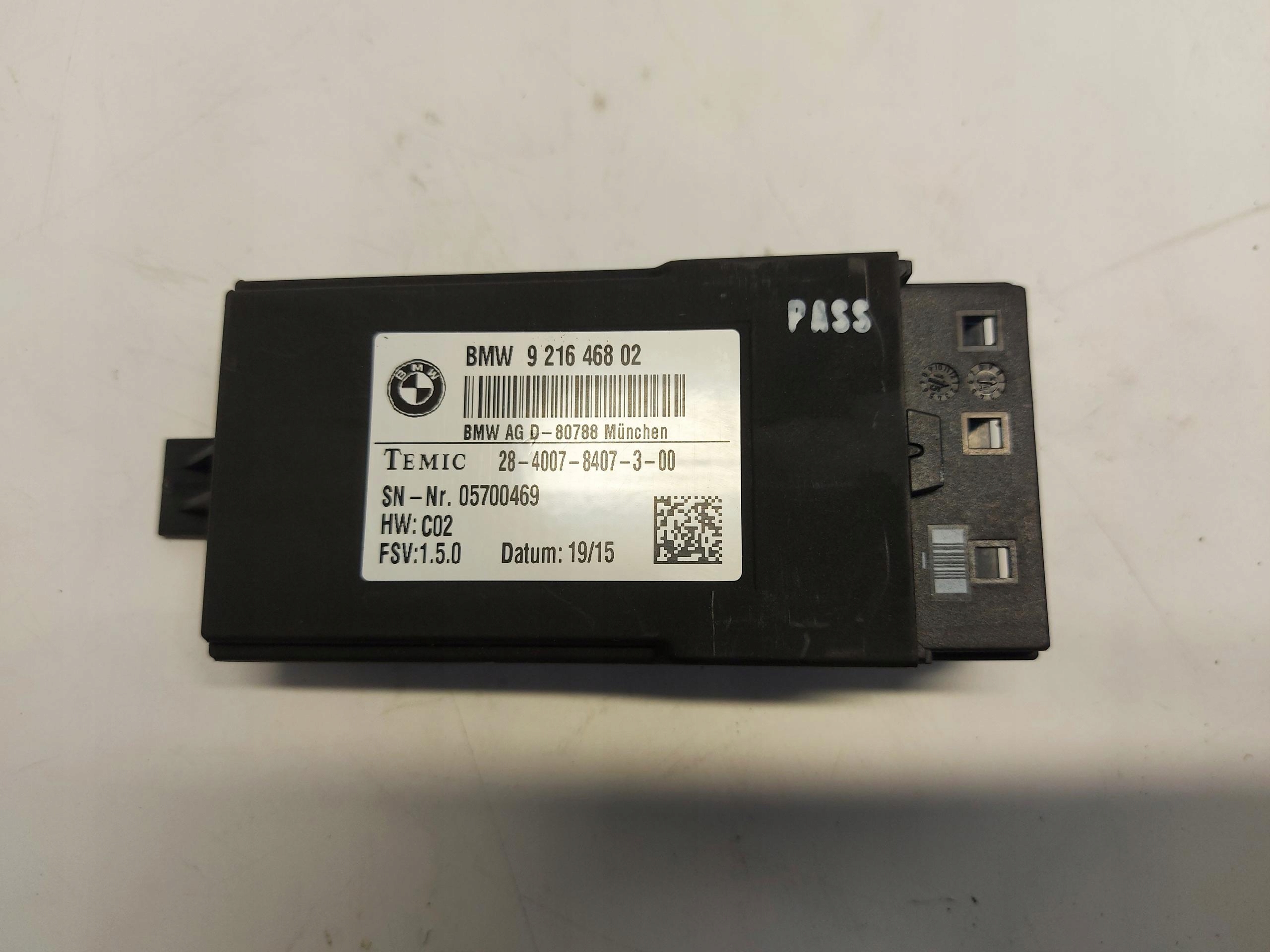 BMW i3 i01 REX module control unit seat 9216468
