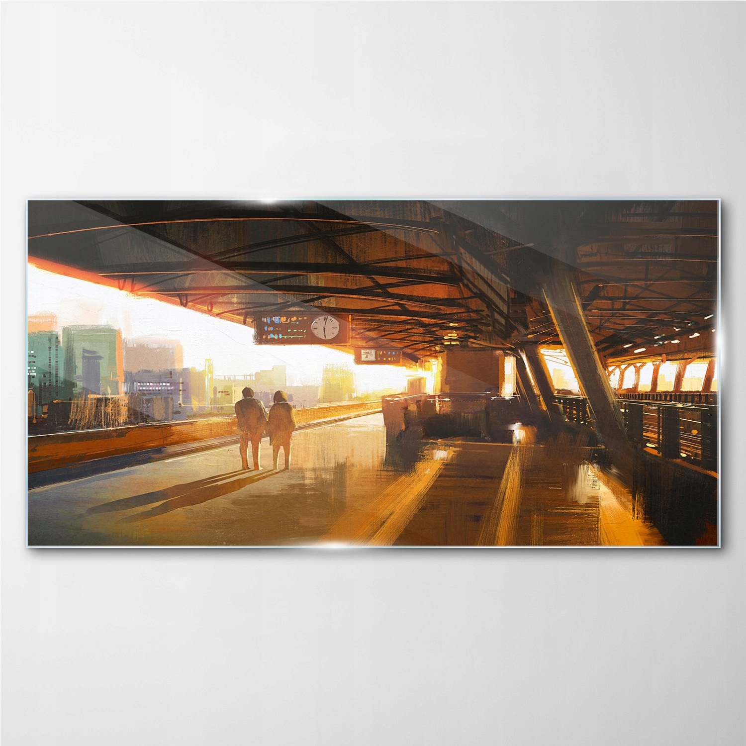 

Foto-obraz szklany Para zachód słońca 140x70 cm