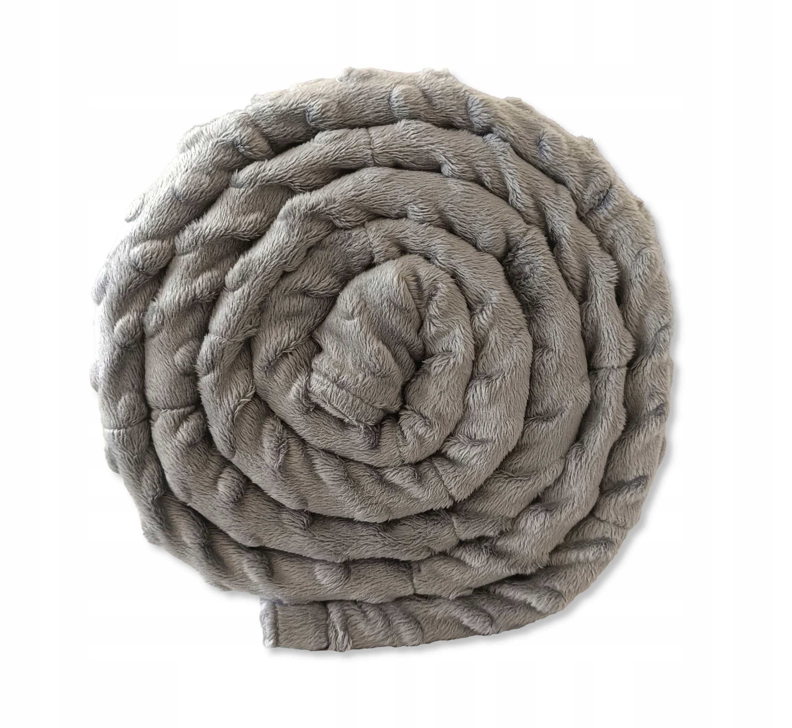 kołdra obciążeniowa 150x200 6kg Minky szara koc sensoryczny Si